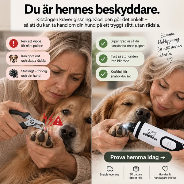 Du svek aldrig din vovve. Klotången svek dig.