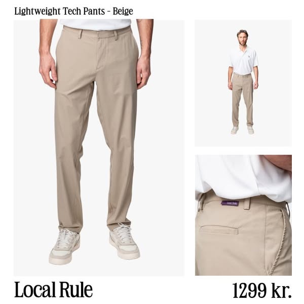 Lightweight Tech Pants - Beige