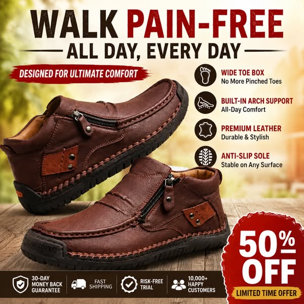 No More Foot Pain! Orthopedic Boots with Arch Support & Wide Toe Box!