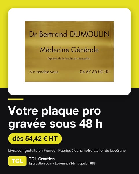 Plaque pro gravée en 48 h