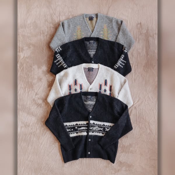 From the blanket to the cardigan.