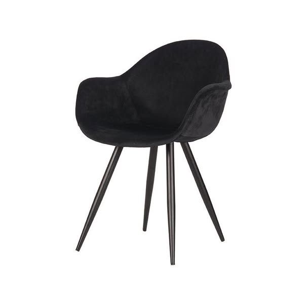 Label51 Forli eetkamerstoel velvet zwart voor €119