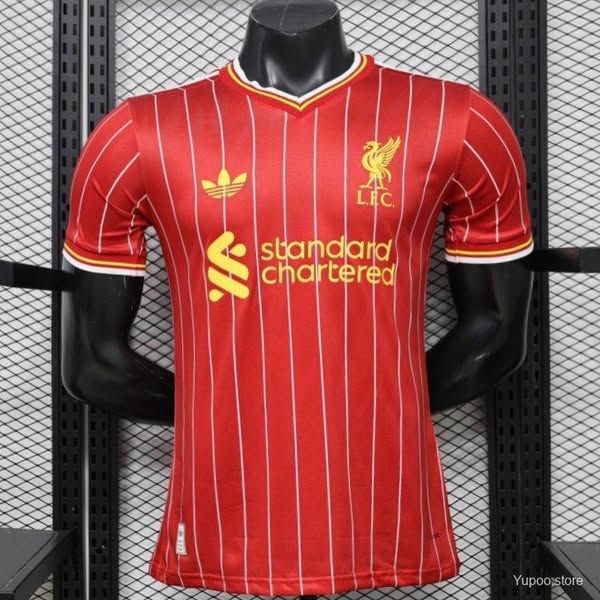 $22.90 Player Version 26/27 Liverpool Red with White Pinstripe Home Jersey