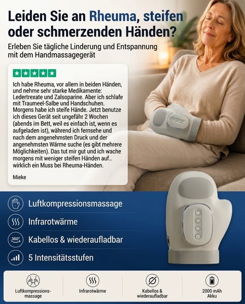 Wohltuende Entspannung für rheumatische Hände