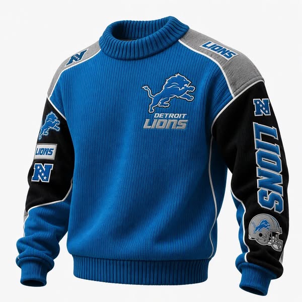 Men's Retro Style American Football Crewneck Sweater Photo Color-3XL$39.95