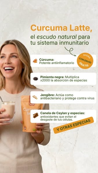 Cúrcuma latte para sentirte mejor