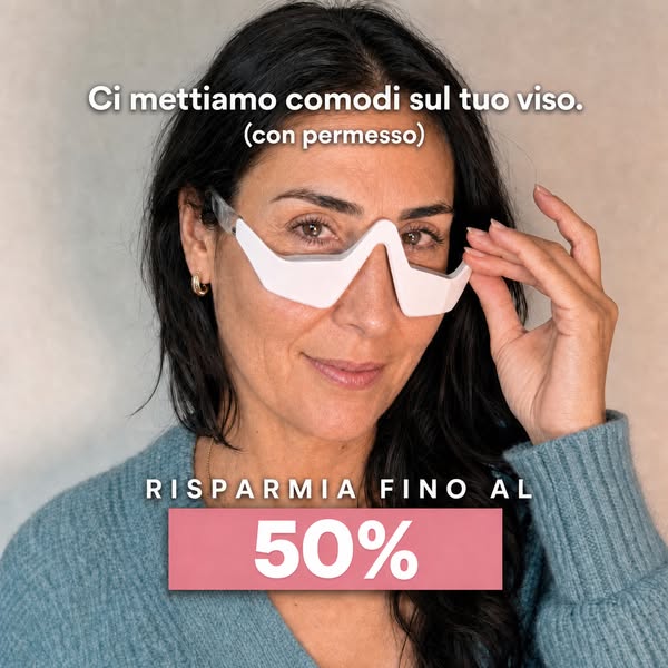 Si accomoda sul viso. Tu rilassati.