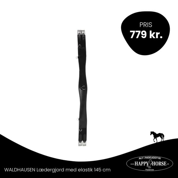 WALDHAUSEN Lædergjord med elastik 145 cm