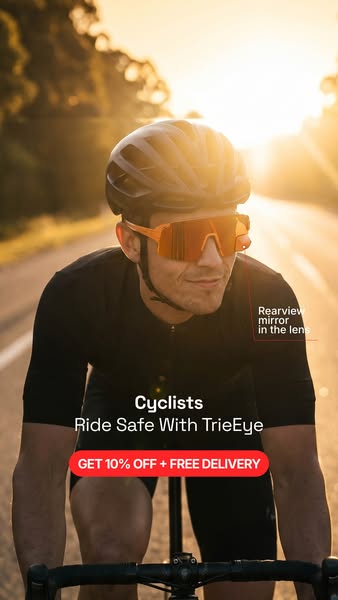 Eyewear with integrated rearview mirror