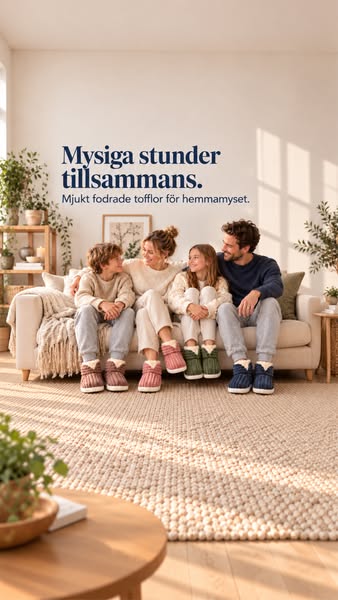 Varma tofflor för kalla golv