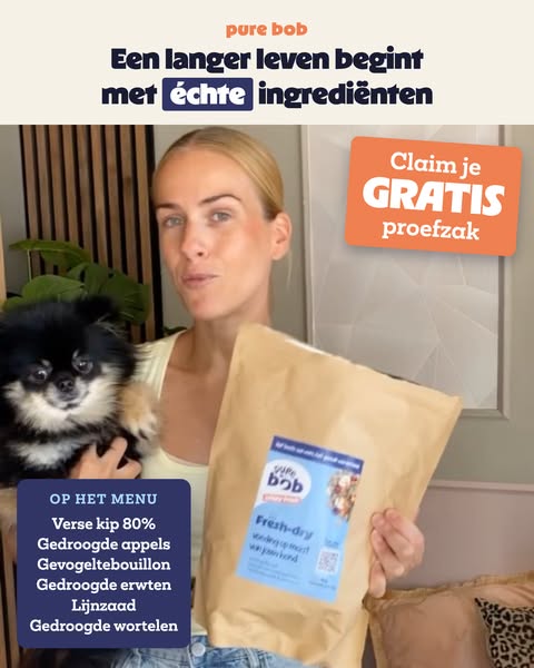 Gratis proefzak voor je hond. €4,95.
