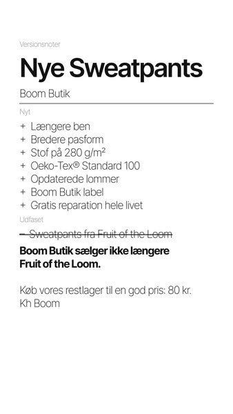Vi sælger ikke længere Fruit of the Loom