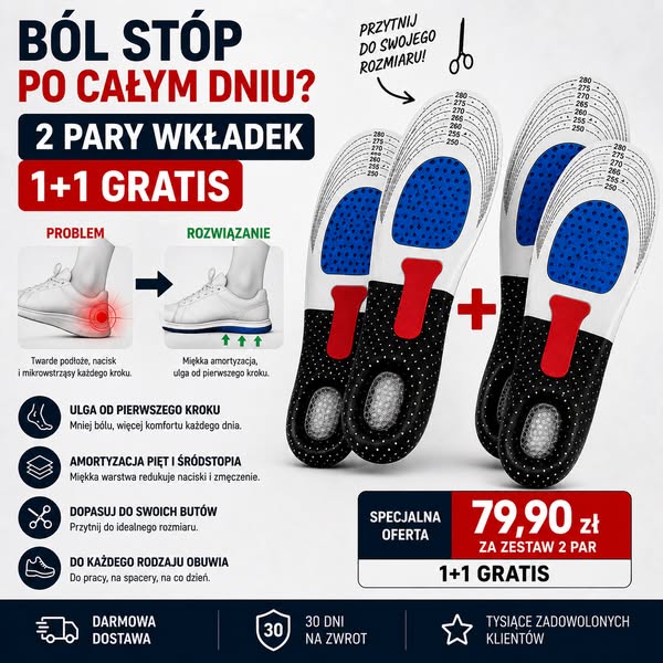 ORTOSTEP – Poczuj ulgę przy każdym kroku | Zestaw 1+1 GRATIS (2 PARY) – DODOMEK