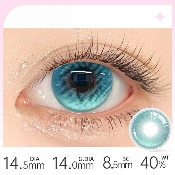 New Blue14.5mm Contact Lenses(6months wear) -3.50