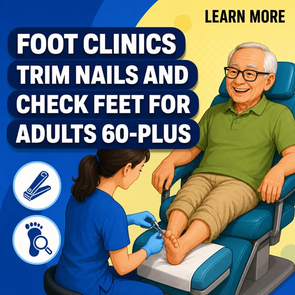 Foot Clinics Trim Nails And Check Feet For Adults 60-Plus