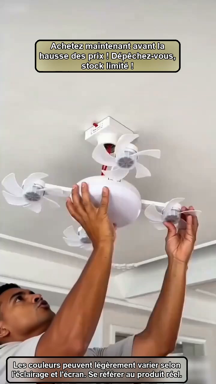 Ventilateur Plafond LED Pliable