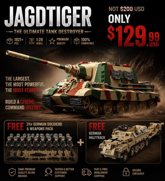 Jagdtiger 1821+ PCS | Not $200+ — Only $129.99