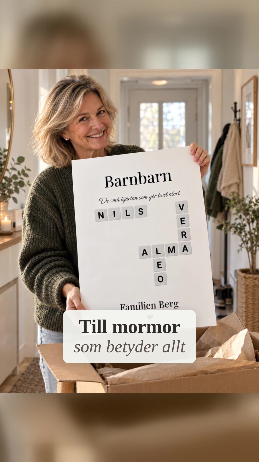 Barnbarn-tavlan till mormor