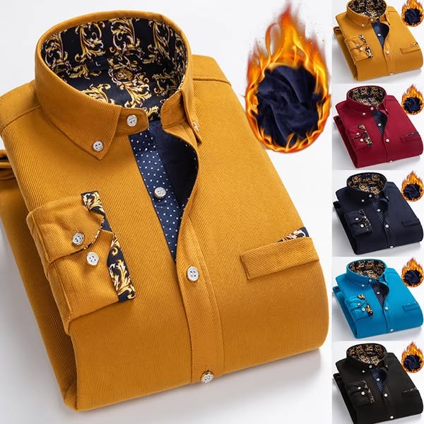 Hot Sale - 49% OFFMen's High Quality Corduroy Warm Winter Shirt Thick
