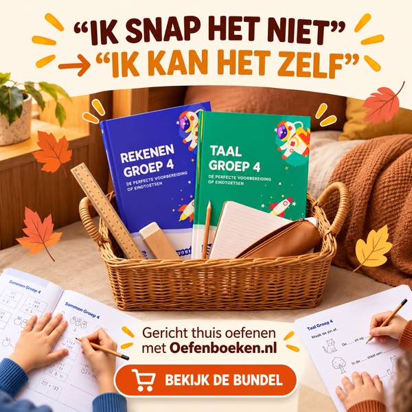 ALLEEN OP DIT MOMENT 50% HERFSTKORTING OP ALLE OEFENBOEKEN REKENEN EN TAAL