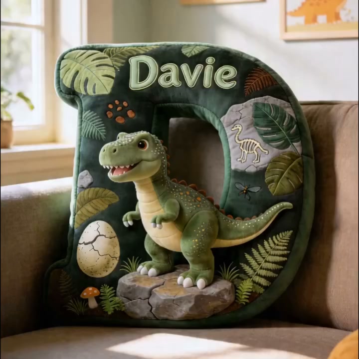 Personalized Dinosaur Pillow