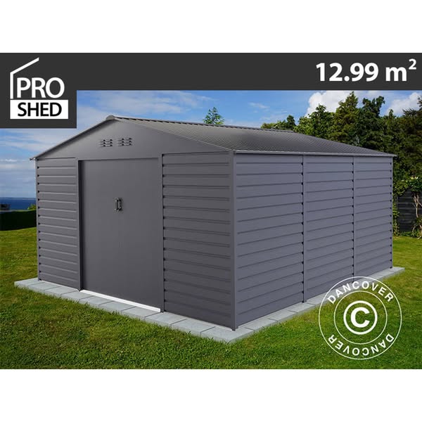 Redskabsskur 3,4x3,82x2,05m, 12,99m², ProShed®, Antracit