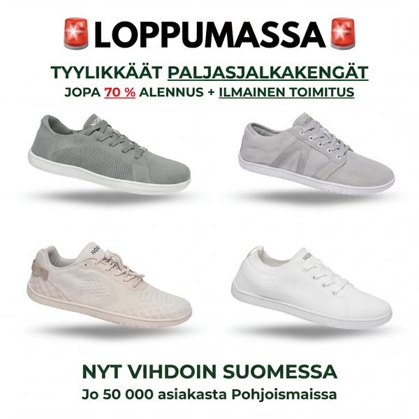 HÄLYTYS: Tyylikkäät paljasjalkakengät loppumassa varastosta!