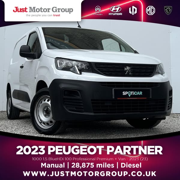 SAVE £1,750! 2023 Peugeot Partner Professional Premium + Van!