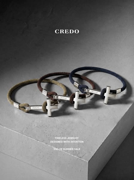 Men's Rope Cross Bracelet Trio
