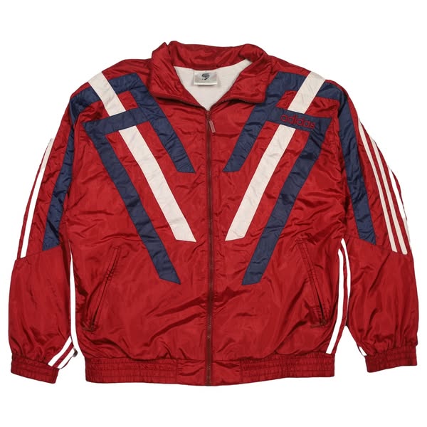 Vintage Adidas Red Nylon Jacket — Mens Size L