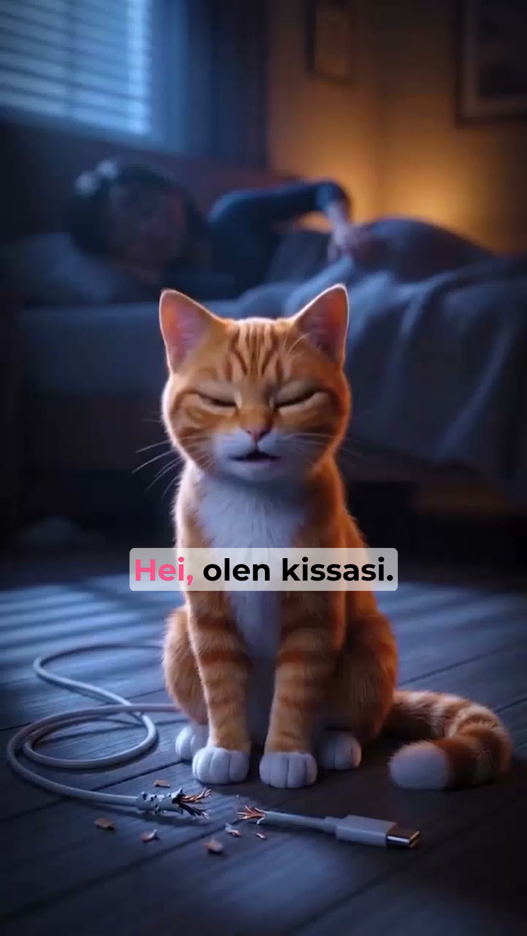 Onnellisempi kissa odottaa
