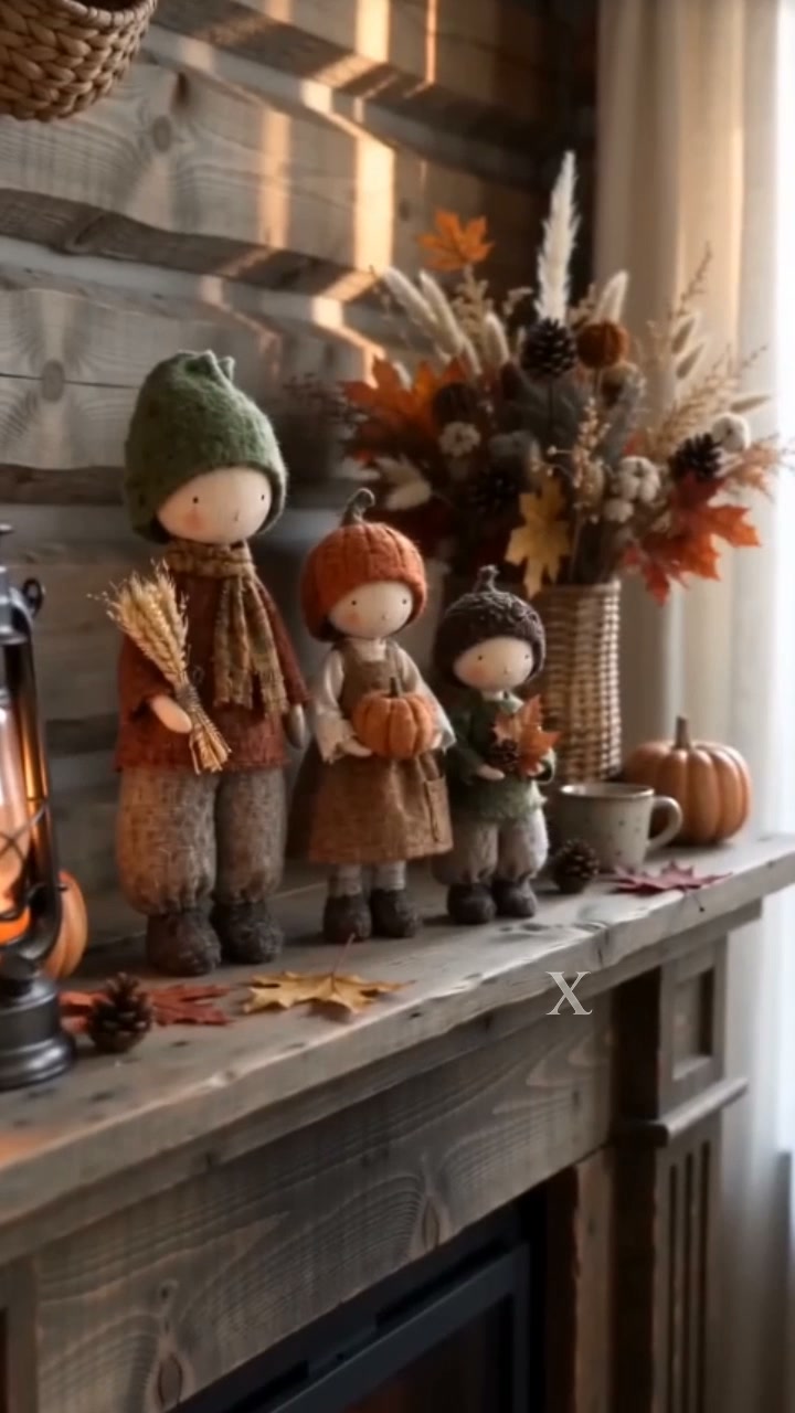 Trois petits personnages pour faire entrer l’automne chez vous