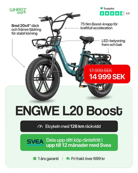 ENGWE L20 Boost | Elcykel med Boost | Wheelyshop