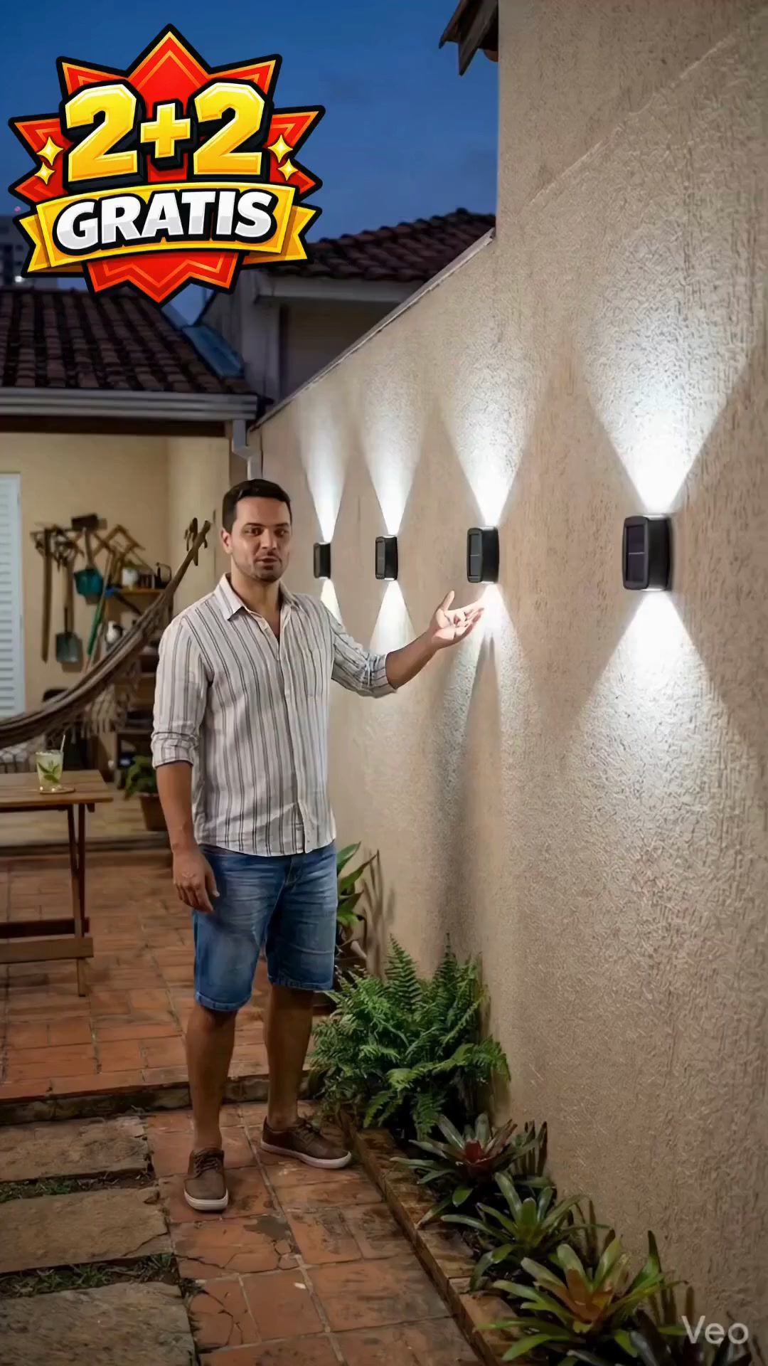 Lâmpada solar | 2+2 GRÁTIS
