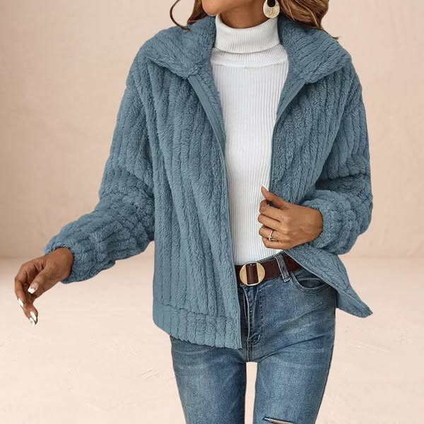 Zip-Up Jacket In Sizes S To 5XL