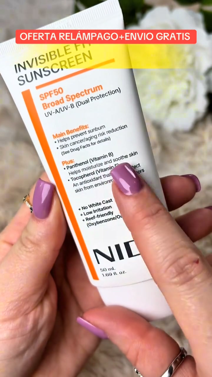NIDA SPF50 -50 % · Solo 24,99 €