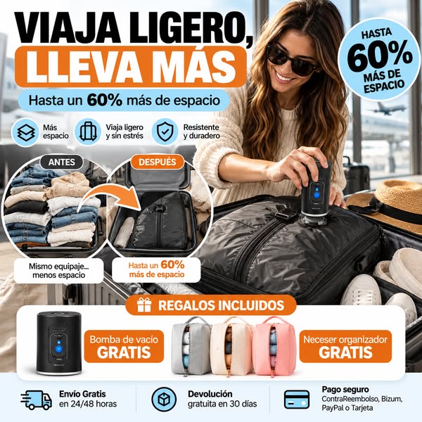 Viaja ligero. Lleva más.