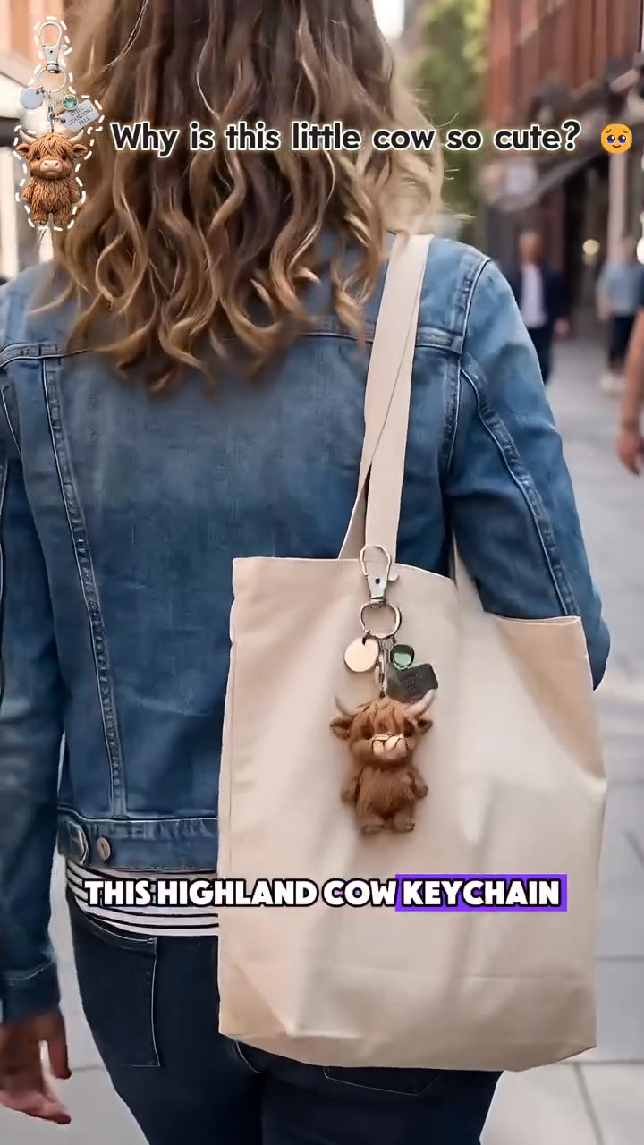 A Little Highland Cow For You Keychain: Your Daily Reminder of Quiet Strength