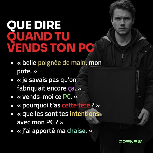 Vendez votre PC à Prenew