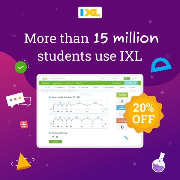 Take 20% Off Your IXL Family Membership!
