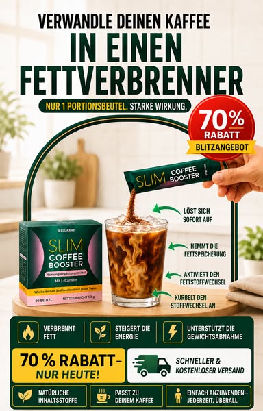 Jetzt 70 % Rabatt auf Slim Coffee Booster sichern.