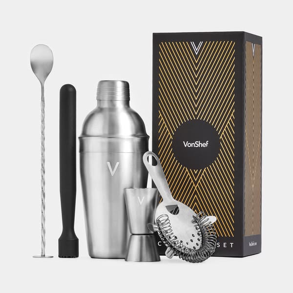 Manhattan Silver Cocktail Set – 5 Piece