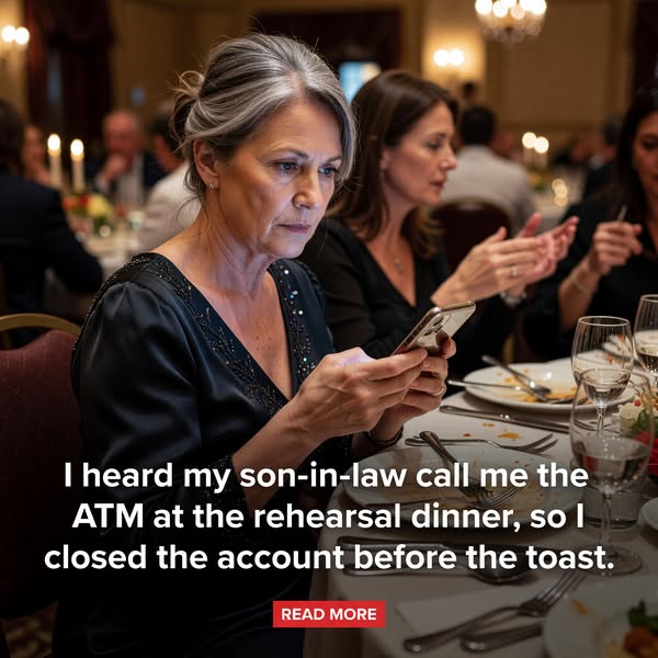 I heard my son-in-law call me the ATM at the rehearsal dinner, so I closed the account before the toast