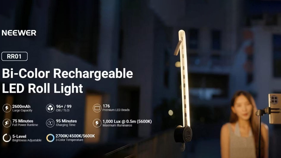 RR01 Bi-Color LED Video Roll Light Stick