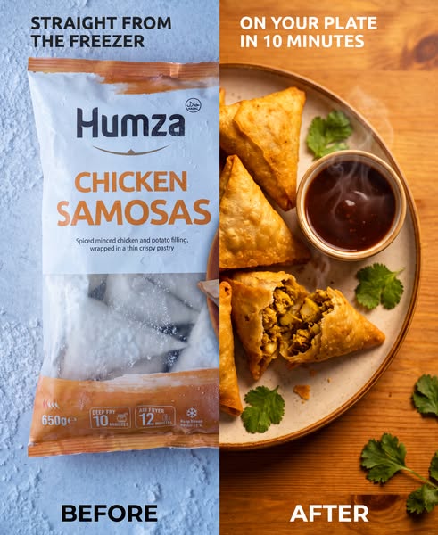 Humza 20 Piece Frozen Chicken Samosas 650g