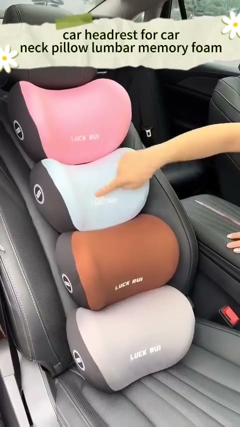 Neck + lumbar set. 10-second install. Any car.