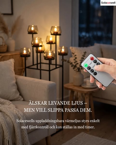 Uppladdningsbara LED-ljus – Säkra, vackra & 50% rabatt