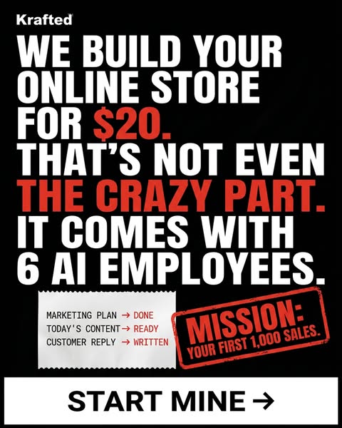 Get Your $20 Store + 6 AI Employees