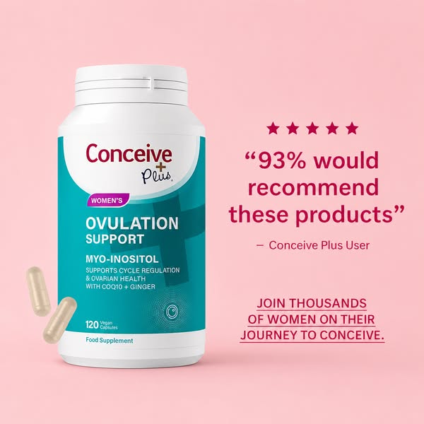 When it's time to try for a baby, or cycles are irregular Conceive Plus Ovulation Support is formulated with powerful Myo-Inositol to help!