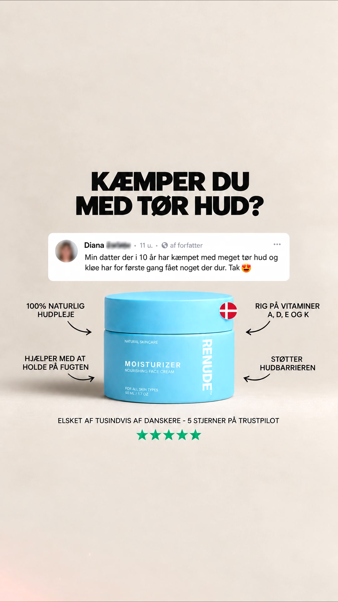Naturlig Hudpleje Til Tør Hud | ELSKET AF 10.000+ DANSKERE